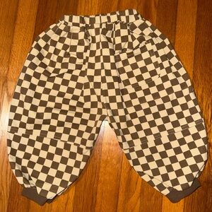 Toddler Checkered Balloon Style Joggers